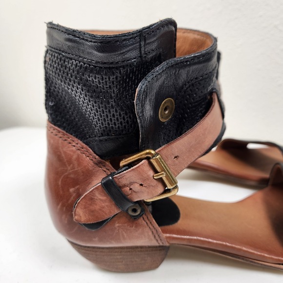 MIZ MOOZ COLETTE BLACK LEATHER BUCKLE MULE SANDAL SIZE 38/7.5 WORE ONCE - Picture 2 of 8